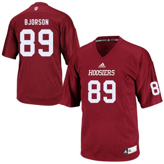 Sale - Crimson Matt Bjorson #89 Indiana Hoosiers Football Men Classic NCAA Jersey