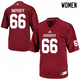 Sale - Crimson Aidan Rafferty #66 Indiana Hoosiers Football Women Exquisite College Jersey