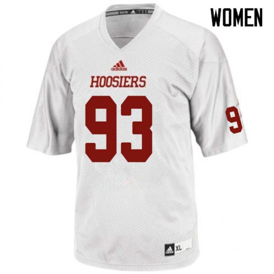 Sale - White Charles Campbell #93 Indiana Hoosiers Football Women Popular University Jersey