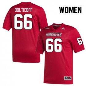 Sale - Red Noah Bolticoff #66 Indiana Hoosiers Football Women Classic NCAA Jersey