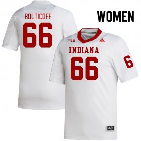 Sale - White Noah Bolticoff #66 Indiana Hoosiers Football Women Popular University Jersey