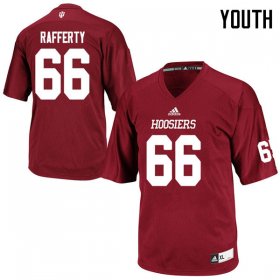 Sale - Crimson Aidan Rafferty #66 Indiana Hoosiers Football Youth Classic NCAA Jersey