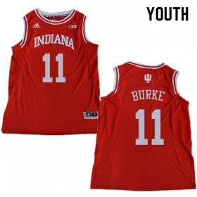 Sale - Red Shaan Burke #11 Indiana Hoosiers Basketball Youth Popular University Jersey