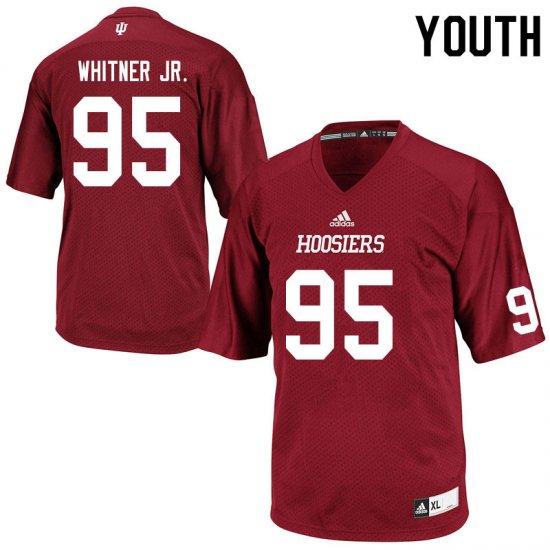 Sale - Crimson Antoine Whitner Jr. #95 Indiana Hoosiers Football Youth Classic NCAA Jersey