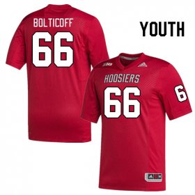 Sale - Red Noah Bolticoff #66 Indiana Hoosiers Football Youth Popular University Jersey